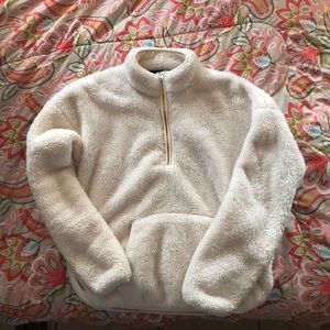 Cream fuzzy jacket